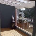 fixed roof and folding glass curtain